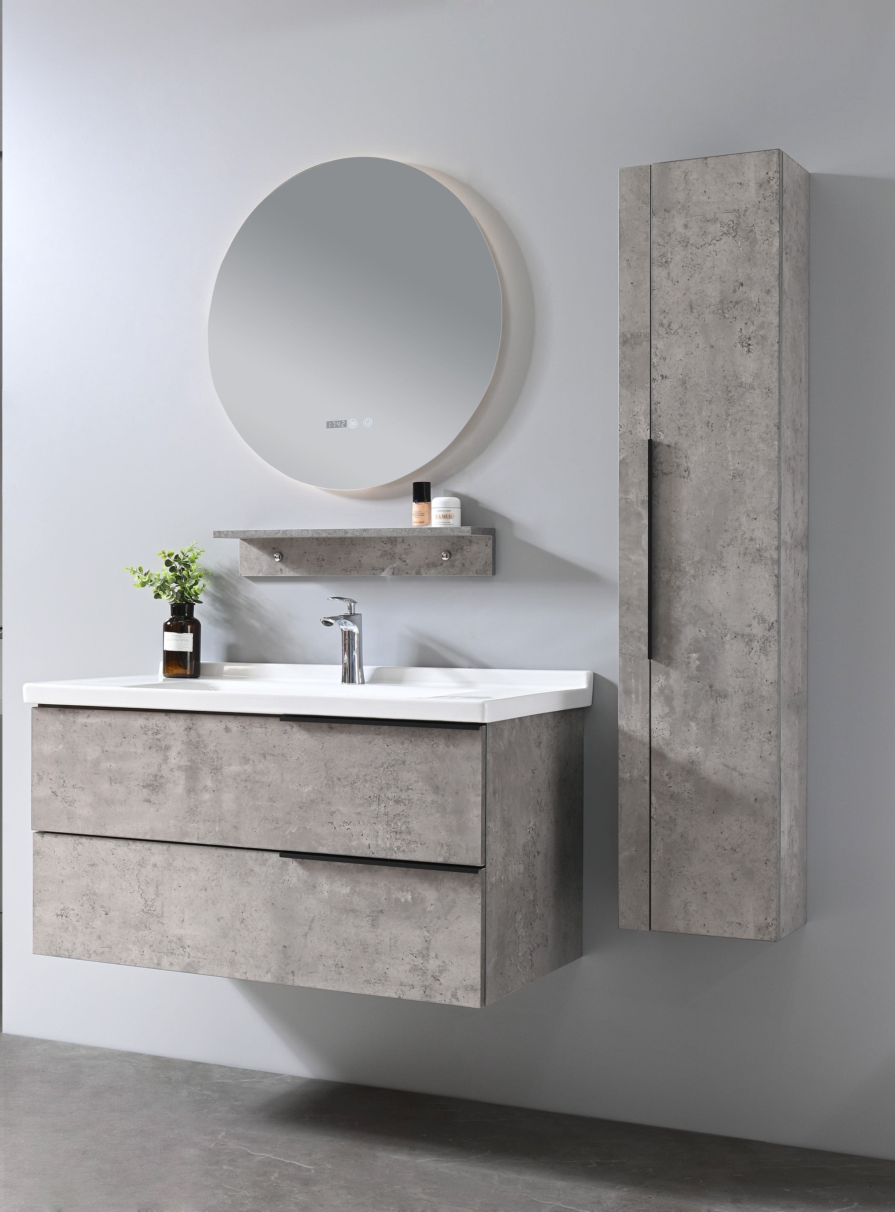 Auva Meuble Lingerie Murale Allure 12" Gris